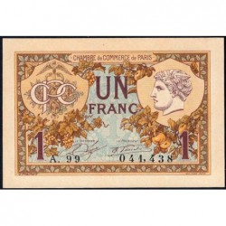 Paris - Pirot 97-36 - 1 franc - Série A.99 - 10/03/1920 - Etat : NEUF