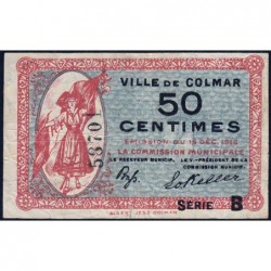Colmar - Pirot 130-2 - 50 centimes - Série B - 15/12/1918 - Etat : TB+