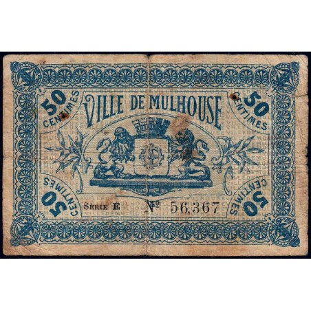 Mulhouse - Pirot 132-1 - 50 centimes - Série E - 27/12/1918 - Etat : B