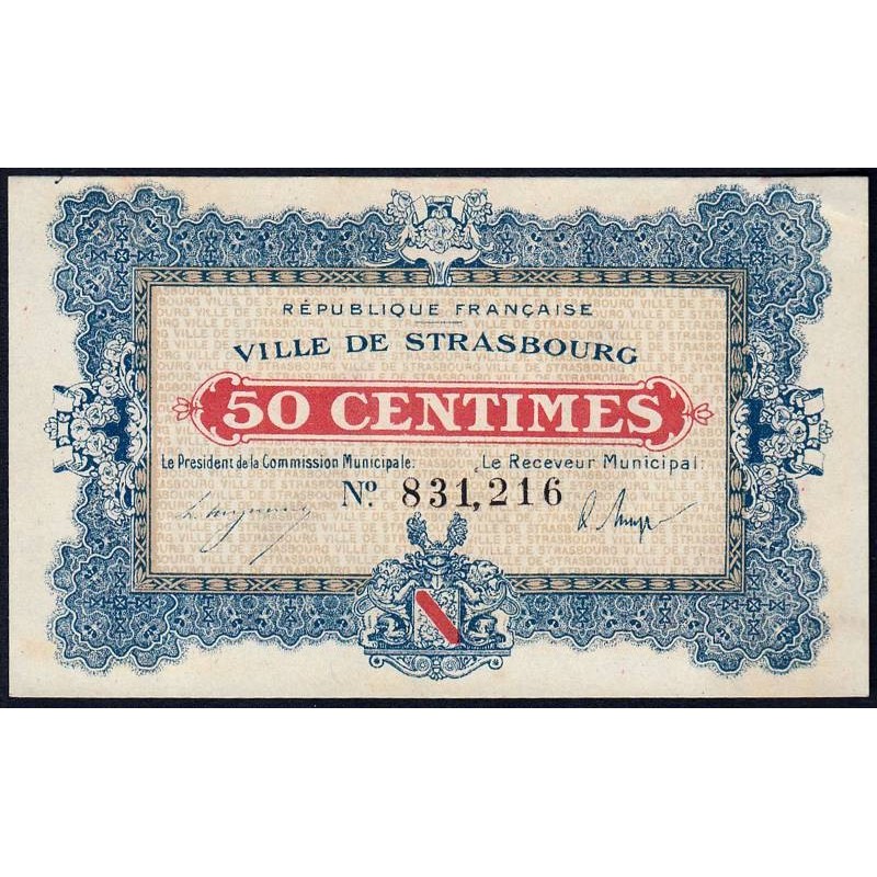 Strasbourg - Pirot 133-1a - 50 centimes - 11/11/1918 - Etat : SPL+