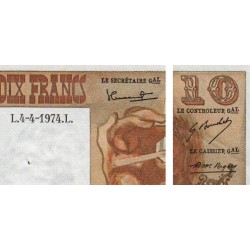 F 63-04 - 04/04/1974 - 10 francs - Berlioz - Série W.42 - Remplacement - Etat : TTB