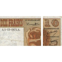 F 63-15 - 04/12/1975 - 10 francs - Berlioz - Série X.263 - Etat : TB