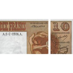 F 63-19 - 01/07/1976 - 10 francs - Berlioz - Série S.289 - Etat : TTB+