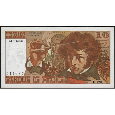F 63-19 - 01/07/1976 - 10 francs - Berlioz - Série E.290 - Etat : SUP