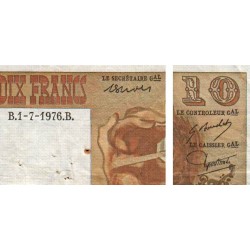F 63-19 - 01/07/1976 - 10 francs - Berlioz - Série S.290 - Etat : TB