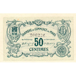 Le Mans - Pirot 69-1b - 50 centimes - 08/07/1915 - Etat : SPL+