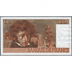 F 63-21 - 03/03/1977 - 10 francs - Berlioz - Série X.296 - Etat : TTB+