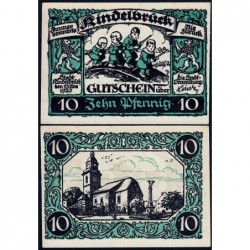 Allemagne - Notgeld - Kindelbrück - 10 pfennig - 23/11/1920 - Etat : NEUF