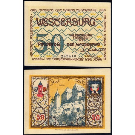 Allemagne - Notgeld - Westerburg - 50 pfennig - 1920 - Etat : NEUF