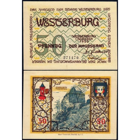 Allemagne - Notgeld - Westerburg - 50 pfennig - 1920 - Etat : NEUF