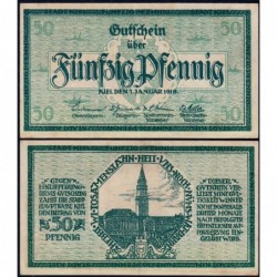 Allemagne - Notgeld - Kiel - 50 pfennig - 01/01/1918 - Etat : SUP