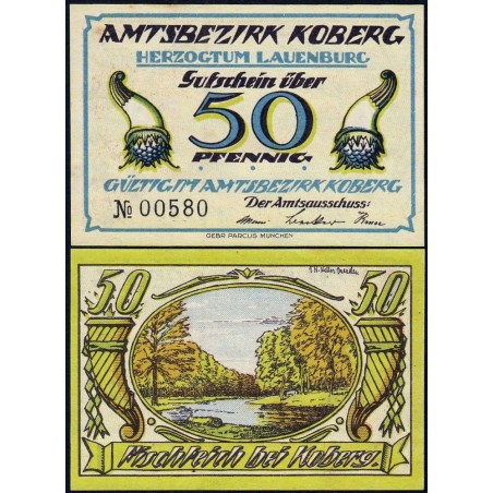 Allemagne - Notgeld - Koberg - 50 pfennig - 1921 - Etat : SPL
