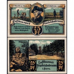 Allemagne - Notgeld - Friedrichsbrunn - 25 pfennig - 15/10/1921 - Etat : NEUF