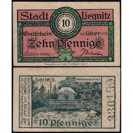 Pologne - Notgeld - Liegnitz (Legnica) - 10 pfennig - 1920 - Etat : SPL