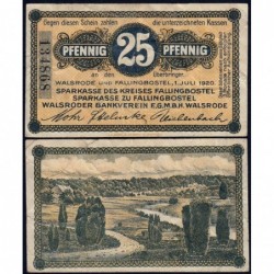 Allemagne - Notgeld - Fallingbostel et Walsrode - 25 pfennig - 01/07/1920 - Etat : TB+