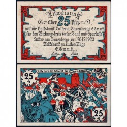 Allemagne - Notgeld - Lutter am Barenberge - 25 pfennig - 30/12/1920 - Etat : NEUF