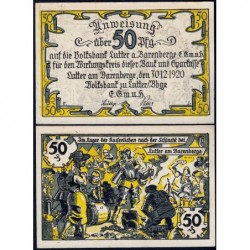 Allemagne - Notgeld - Lutter am Barenberge - 50 pfennig - 30/12/1920 - Etat : NEUF