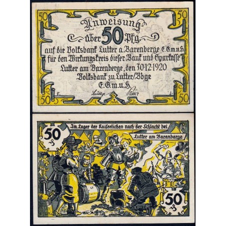 Allemagne - Notgeld - Lutter am Barenberge - 50 pfennig - 30/12/1920 - Etat : NEUF