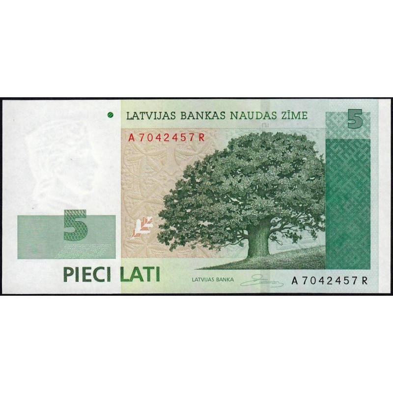 Lettonie - Pick 53a - 5 lati - Série AR - 2006 - Etat : NEUF