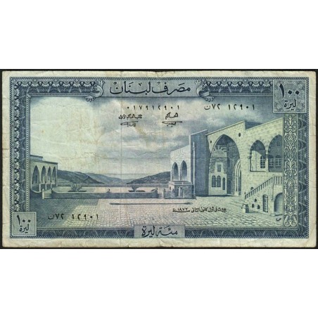 Liban - Pick 66b_1 - 100 livres - 01/01/1972 - Etat : TB+