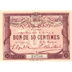 Le Tréport - Pirot 71-1 variété - 50 centimes - Lettre C - Sans série - 1915 - Etat : pr.NEUF