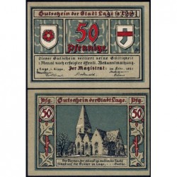 Allemagne - Notgeld - Lage in Lippe - 50 pfennig - Sans série - 02/1921 - Etat : NEUF