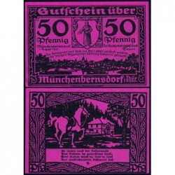 Allemagne - Notgeld - Münchenbernsdorf - 50 pfennig - 01/08/1921 - Etat : SPL