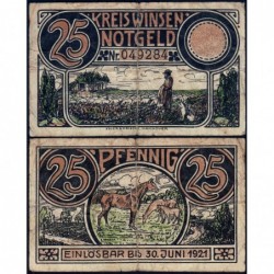 Allemagne - Notgeld - Winsen-an-der-Luhe - 25 pfennig - 1921 - Etat : TB-