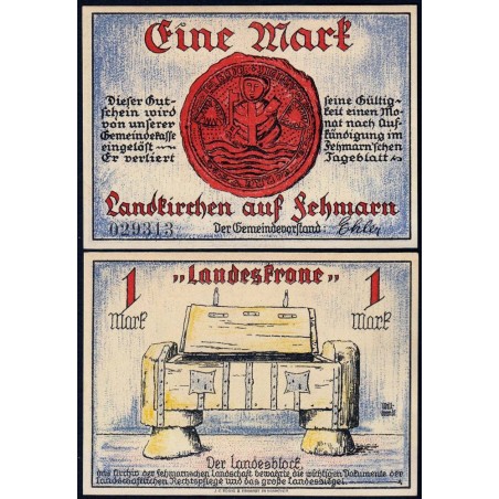 Allemagne - Notgeld - Landkirchen auf Fehmarn - 1 mark - 1921 - Etat : pr.NEUF