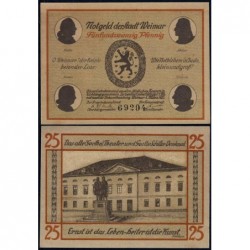 Allemagne - Notgeld - Weimar - 25 pfennig - Type c - 01/03/1921 - Etat : SPL