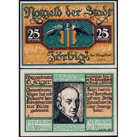 Allemagne - Notgeld - Zörbig - 25 pfennig - Série III - 1921 - Etat : SPL