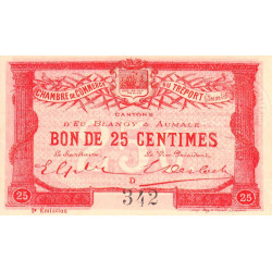 Le Tréport - Pirot 71-4 variété - 25 centimes - Lettre D - Sans série - 2e émission - 1915 - Etat : SUP+