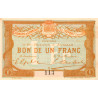 Le Tréport - Pirot 71-6 variété - 1 franc- Lettre A - Sans série - 2e émission - 1915 - Petit numéro - Etat : SUP+