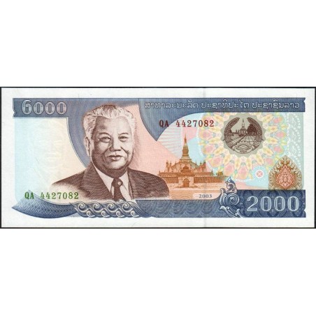 Laos - Pick 33b - 2'000 kip - Série QA - 2003 - Etat : NEUF