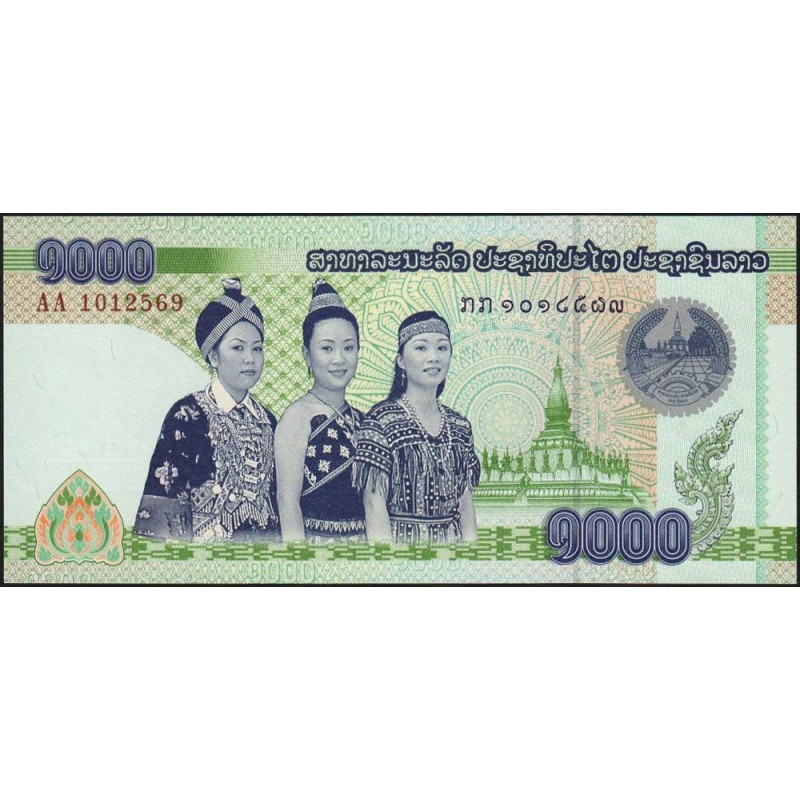 Laos - Pick 39a - 1'000 kip - Série AA - 2008 - Etat : NEUF