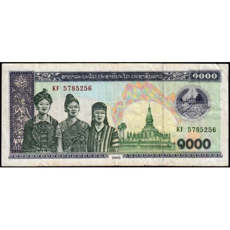 Laos - Pick 32Ab - 1'000 kip - Série KF - 2003 - Etat : TB