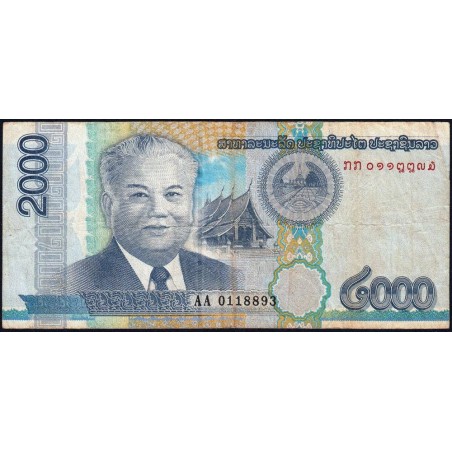 Laos - Pick 41a - 2'000 kip - Série AA - 2011 - Etat : TB