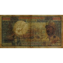 Centrafrique - Pick 2 - 1'000 francs - Série T.4 - 1974 - Etat : TB