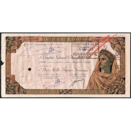 Gabon - Port-Gentil - Afrique Equatoriale - 10'000 francs - 15/04/1959 - Etat : TB+