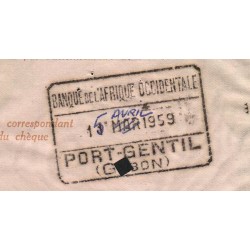 Gabon - Port-Gentil - Afrique Equatoriale - 10'000 francs - 15/04/1959 - Etat : SUP