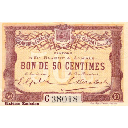 Le Tréport - Pirot 71-24 variété - 50 centimes - Lettre C - Série G - 6e émission - 1916 - Etat : SUP+