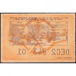 Section du Bois - 0,50 unité - 31/12/1942 - Code 01 - Série BF - Etat : SUP+