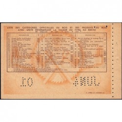 Section du Bois - 0,10 unité - 30/06/1944 - Code 01 - Série BJ - Etat : SUP+