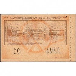 Section du Bois - 0,10 unité - 30/06/1944 - Code 01 - Série BJ - Etat : SUP+