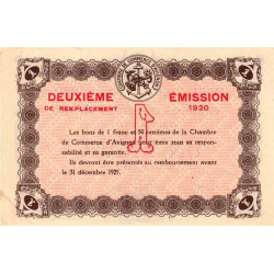 Avignon - Pirot 18-24 - 1 franc - 1920 - Etat : SUP