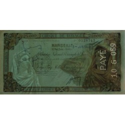 Sté Nlle de la Compagnie Algérienne - Chèque de voyage - 25'000 francs - 1959 - Etat : SUP