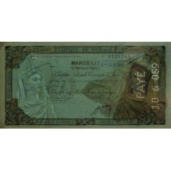 Sté Nlle de la Compagnie Algérienne - Chèque de voyage - 25'000 francs - 1959 - Etat : TTB+
