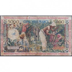 Martinique - Pick 36 - 5'000 francs - France Outre-Mer - 1956 - Etat : B+ à TB-