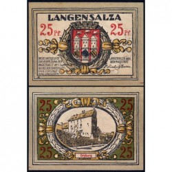 Allemagne - Notgeld - Langensalza - 25 pfennig - Réf. b - 1921 - Etat : SPL