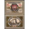 Allemagne - Notgeld - Langensalza - 25 pfennig - Réf. b - 1921 - Etat : SPL